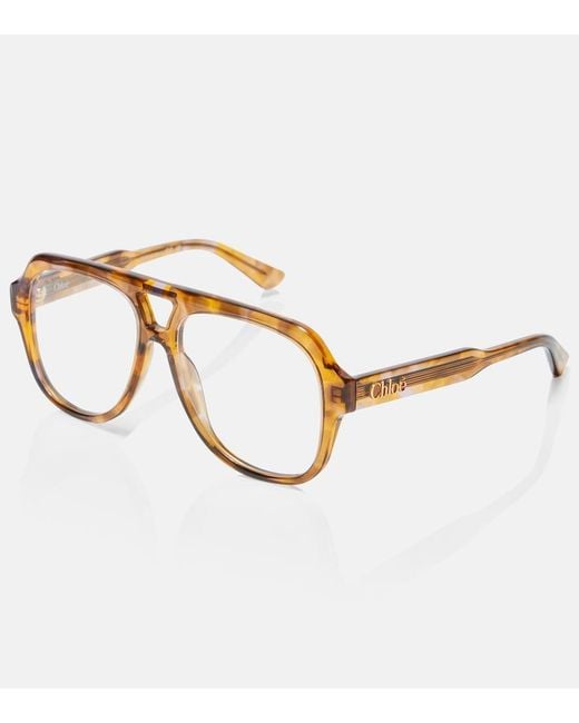 Chloé Brown Oversize-Brille Optical Native