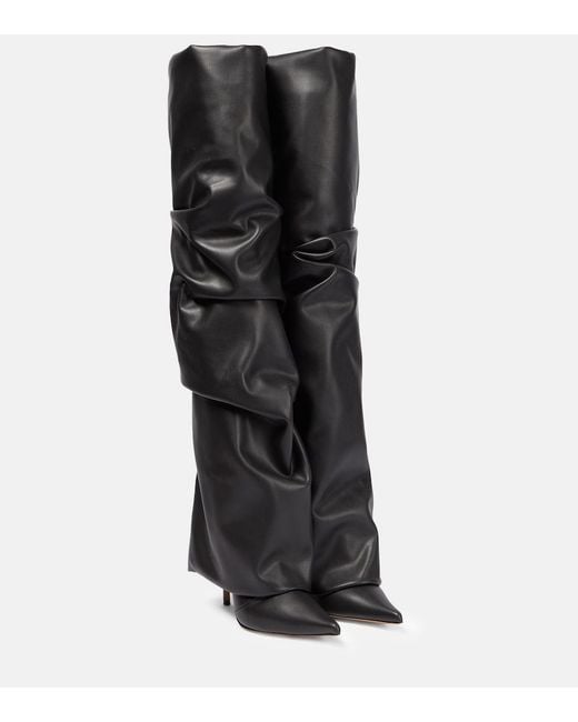 Alexandre Vauthier Black Draped Boots
