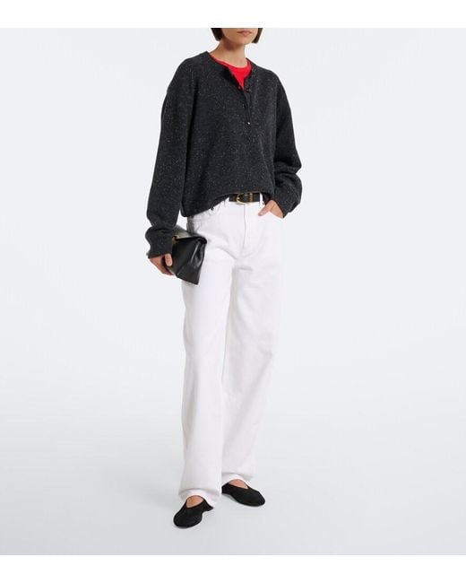 Loulou de Saison Black Malo Oversized Cashmere Sweater
