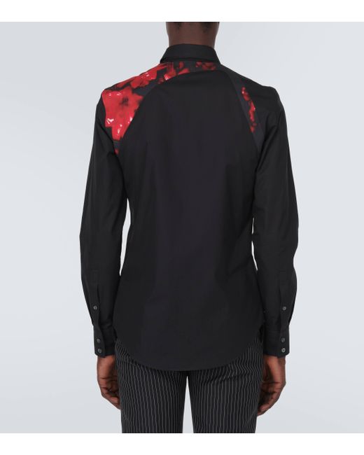 Chemise Harness en coton Alexander McQueen pour homme en coloris Black