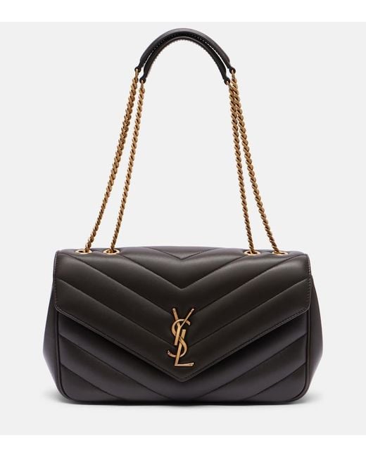 Saint Laurent Black Lou Lou Medium Leather Shoulder Bag