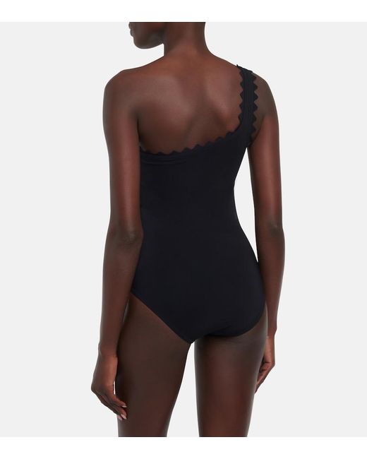 Karla Colletto Black Ines One-Shoulder Swimsuit