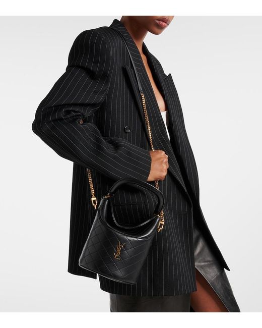Saint Laurent Black Gaby Bucket Bag