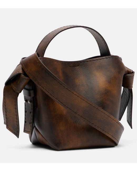 Acne Black Musubi Mini Leather Shoulder Bag