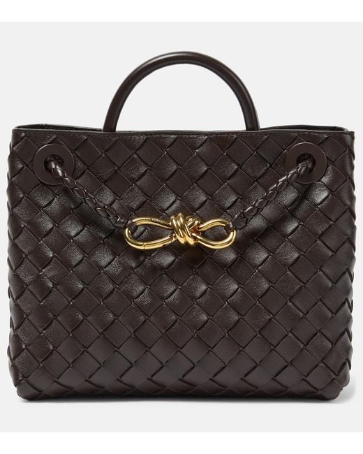 Bottega Veneta Black Andiamo Small Leather Tote Bag