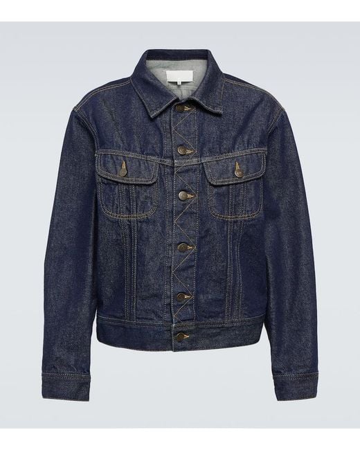 Maison Margiela Blue Cropped Denim Jacket for men
