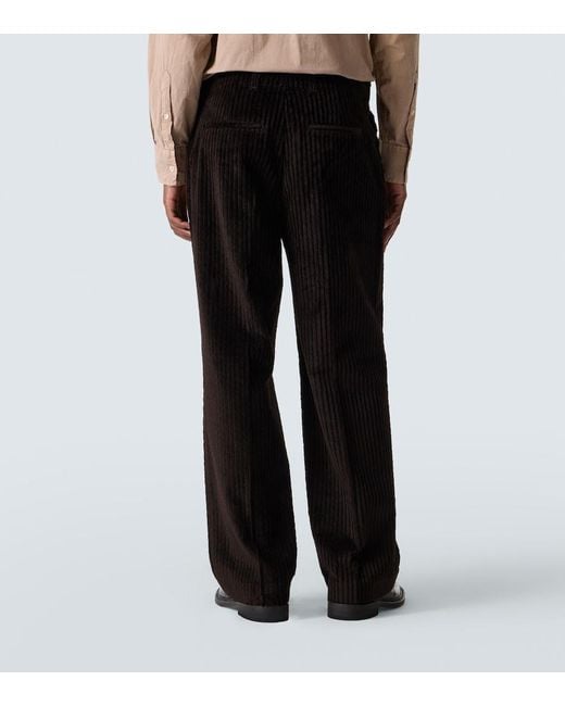 Our Legacy Black Borrowed Cotton Corduroy Chinos for men