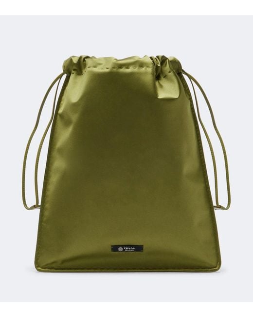 Prada Green Wish Silk Duchesse Pouch