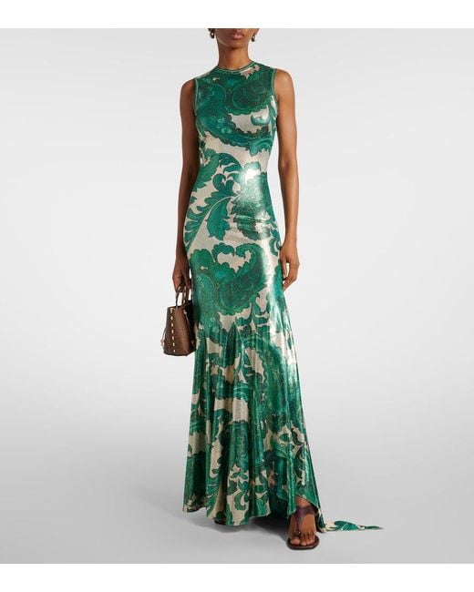 Etro Green Dress With Shimmering Finish