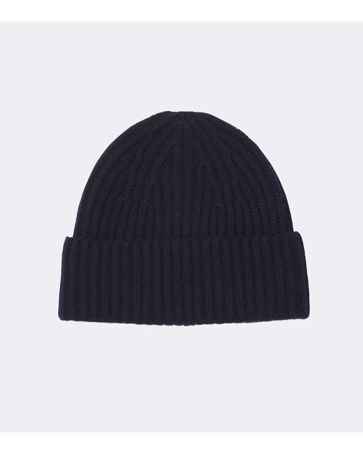 Lisa Yang Blue Menton Ribbed-Knit Cashmere Beanie for men