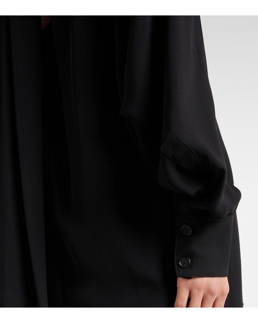 Khaite Black Bex Silk Blouse
