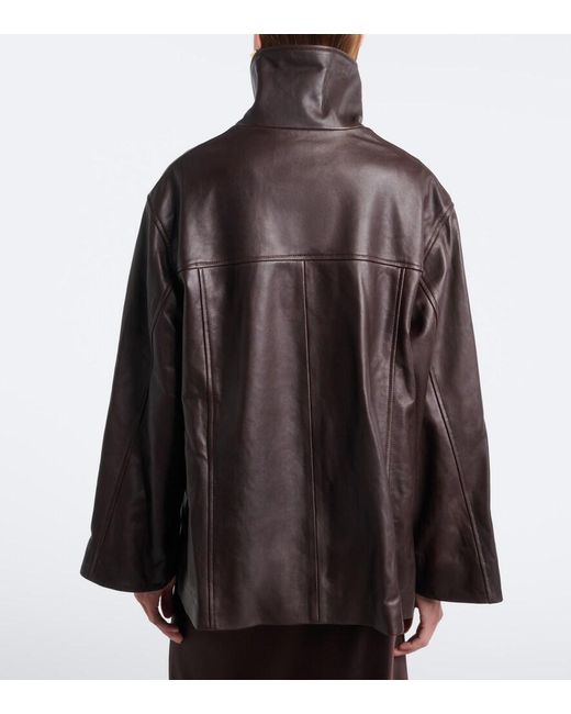 Nour Hammour Black Lowen Leather Jacket