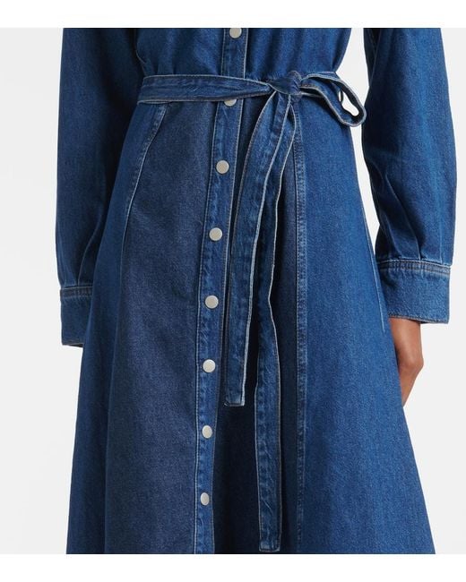 AG Jeans Blue Marseille Denim Shirt Dress