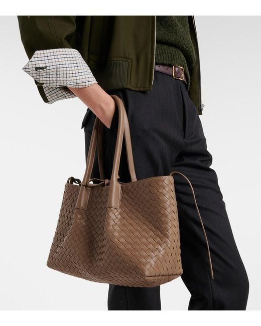 Bottega Veneta Brown Tote Bag Pinacoteca Aus Leder
