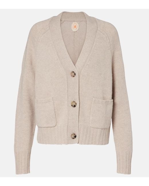 Jardin Des Orangers Natural Wool And Cashmere Cardigan