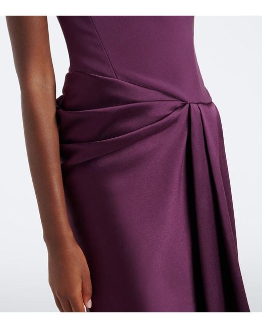 Solace London Purple Seri Crepe Corset Gown