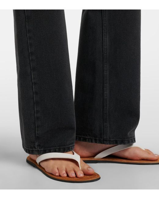 The Row Blue Fargo Straight Jeans