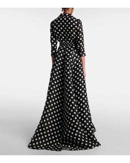 Carolina Herrera Black Robe Aus Seide