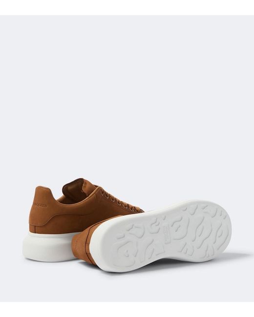 McQueen Brown Oversized Leather Sneakers for men