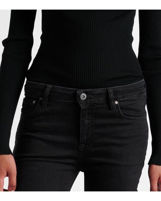 AG Jeans Black Jodi Cropped Flared Jeans