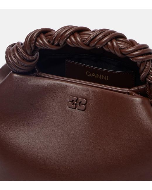 Ganni Brown Bou Small Tote Bag