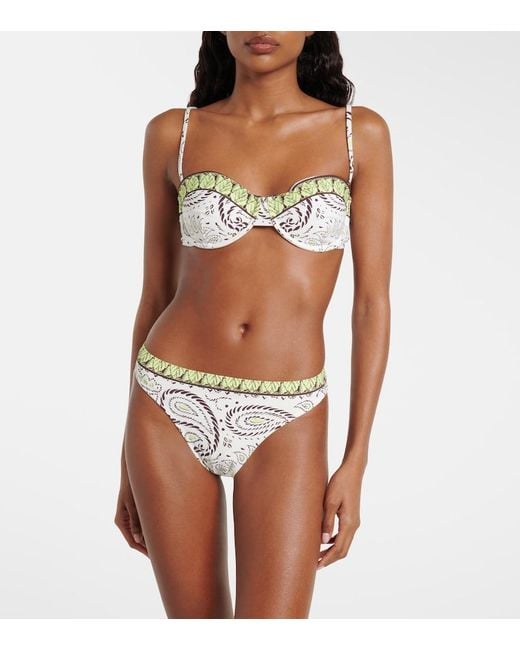 Top De Bikini Estampado Tory Burch de color Metallic