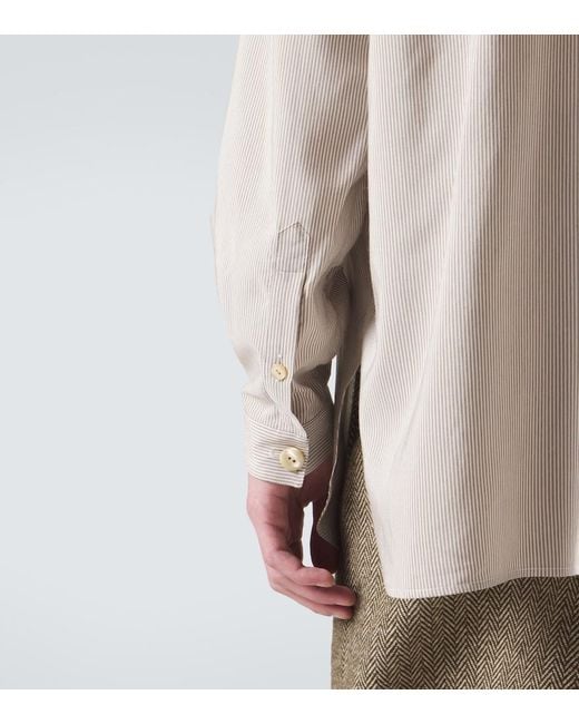Giorgio Armani Natural Archivio Pinstripe Shirt for men