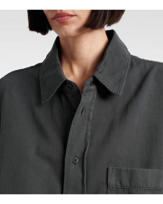 Camisa En Denim Oversized Lemaire de color Black