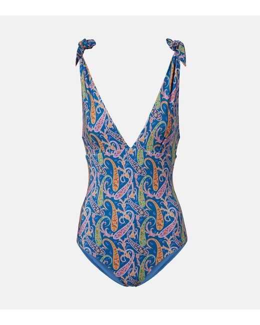 Etro Blue Paisley Swimsuit
