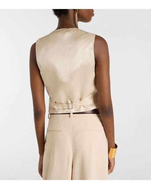 Wardrobe NYC Natural Single-Breasted Vest