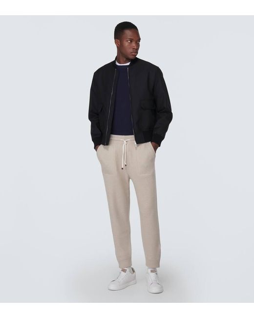 Brunello Cucinelli Hose Aus Kaschmir in Natural für Herren