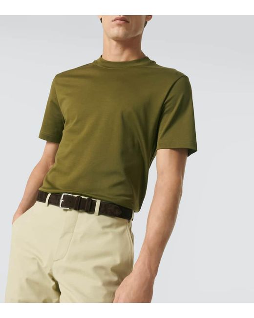 Loro Piana T-Shirt Ray Aus Baumwoll-Jersey in Green für Herren