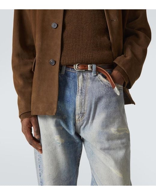 Our Legacy Brown Leather Belt for men
