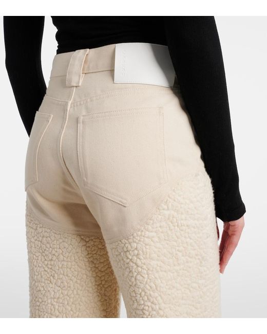 CORDOVA Natural Kozzy Wool-Blend Wide-Leg Pants