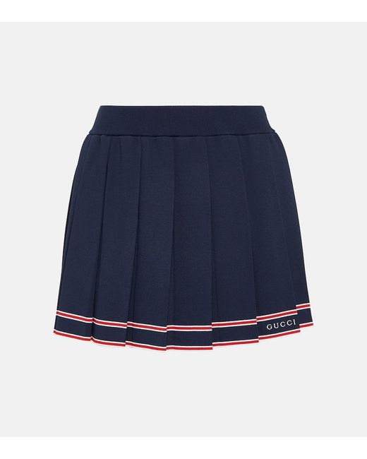 Gucci Blue Pleated Tennis Skirt