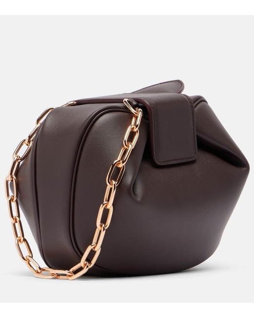 Gabriela Hearst Black Clutch Soft Demi Aus Leder