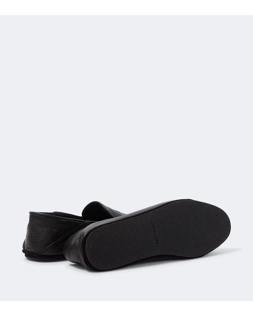 John Lobb Black Kingston Ii Leather Slip-On Shoes for men
