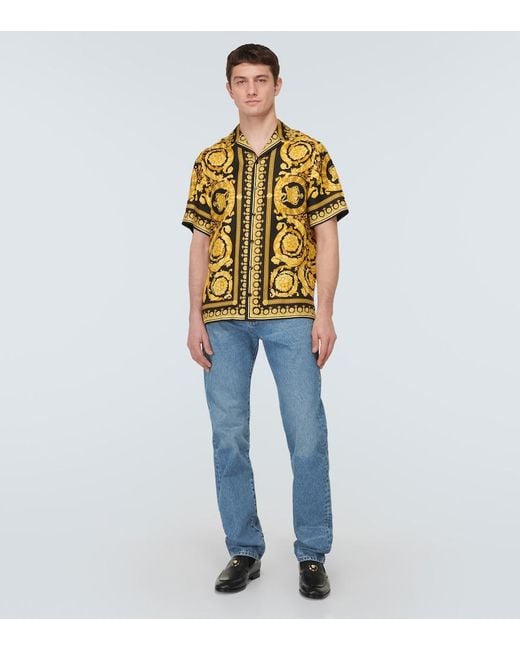 Versace Blue Straight Jeans for men