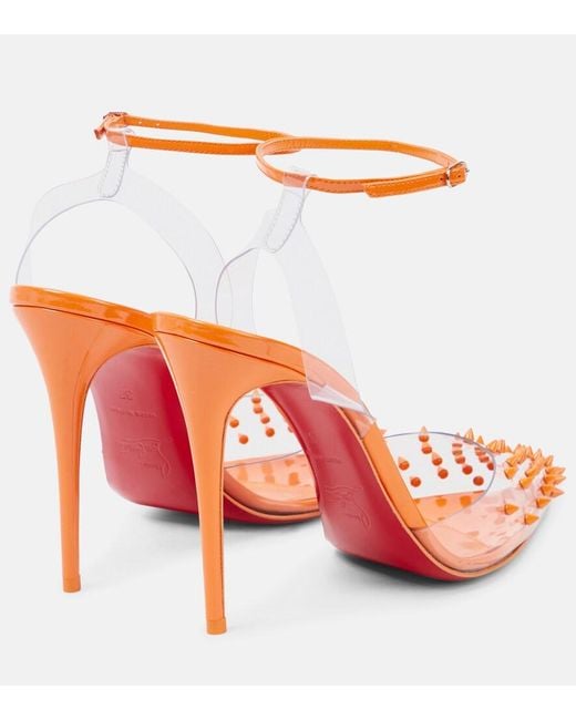 Christian Louboutin Multicolor Spikoo 100 Pvc And Leather Pumps