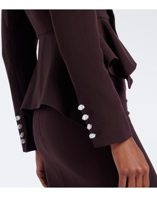 Roland Mouret Purple Peplum Crepe Jacket