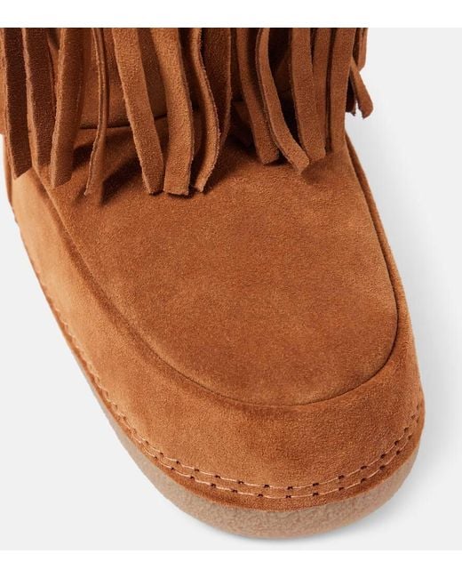 Stivali Doposci Cowboy Fringes di Inuikii in Brown