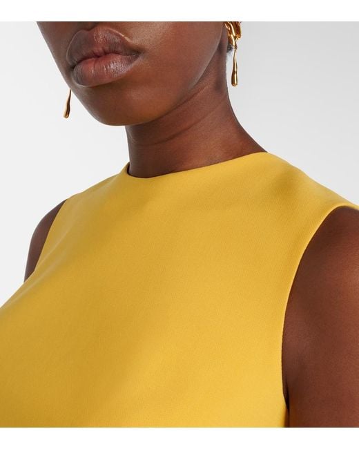 Carolina Herrera Yellow Wool-Blend Crop Top