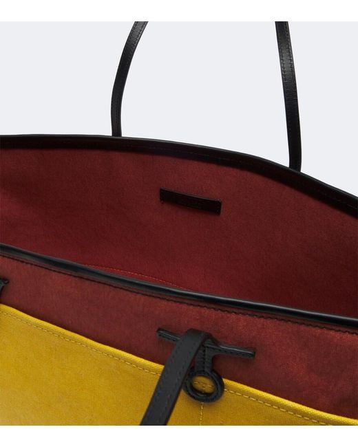 J.W. Anderson Yellow Anchor Striped Canvas Tote Bag
