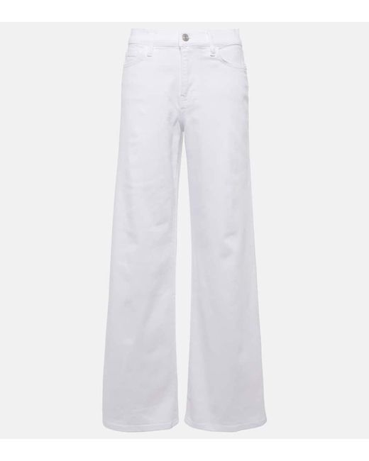 Jean Ample Le Slim Palazzo A Taille Haute FRAME en coloris White