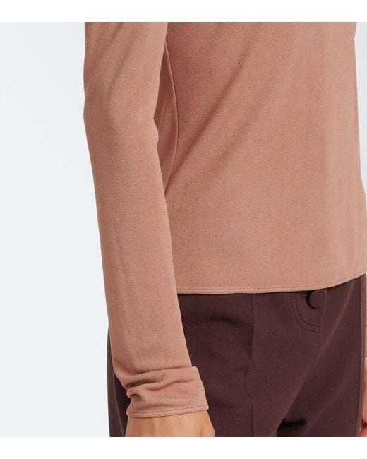 Valentino Blue Cutout Jersey Crepe Top