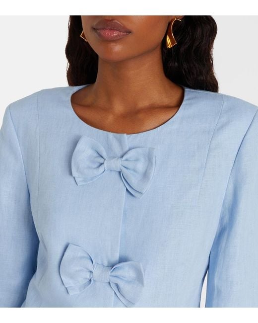 Posse Blue Harper Linen Jacket