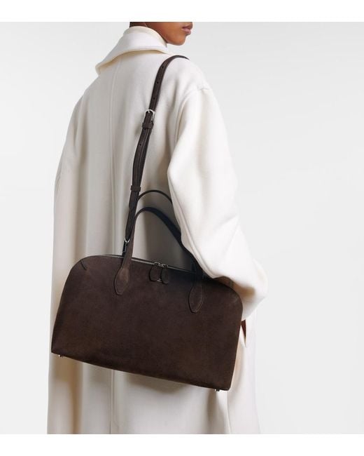 Totême Black Day Suede Tote Bag