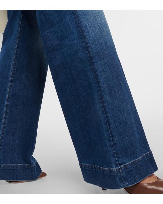 Jeans flared Modern Dojo de tiro alto 7 For All Mankind de color Blue