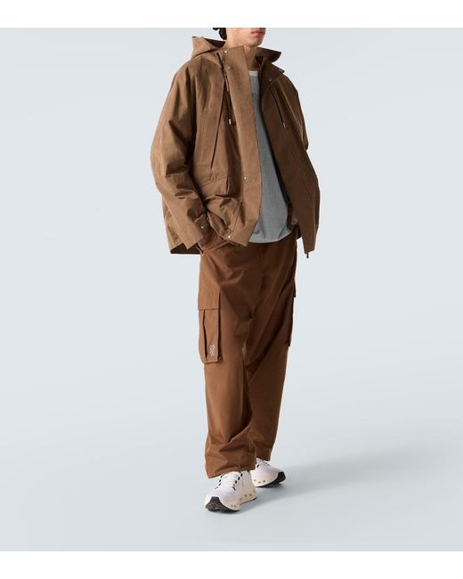 Loewe Brown X On Hooded Technical Jacket for men