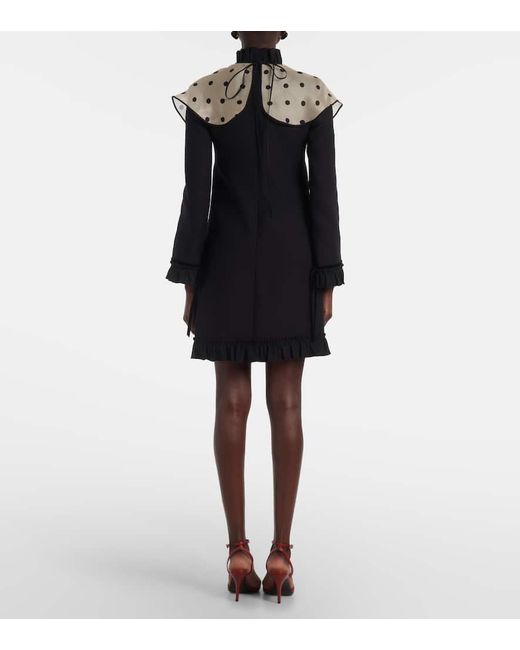 Valentino Black Minikleid Aus Crepe Couture